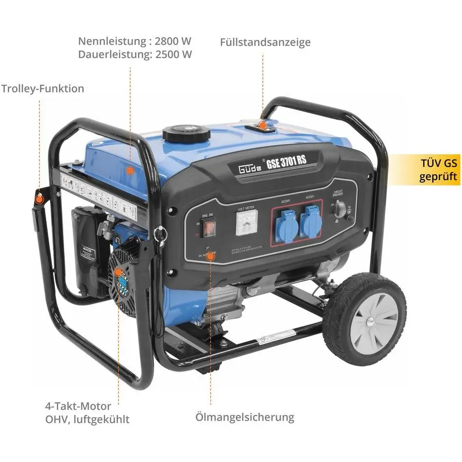 Güde 40728 Stromerzeuger GSE 3701 RS – Bild 8