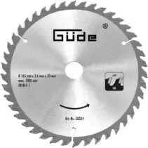Güde 58334 Holzsägeblatt HM 165x20x48Z