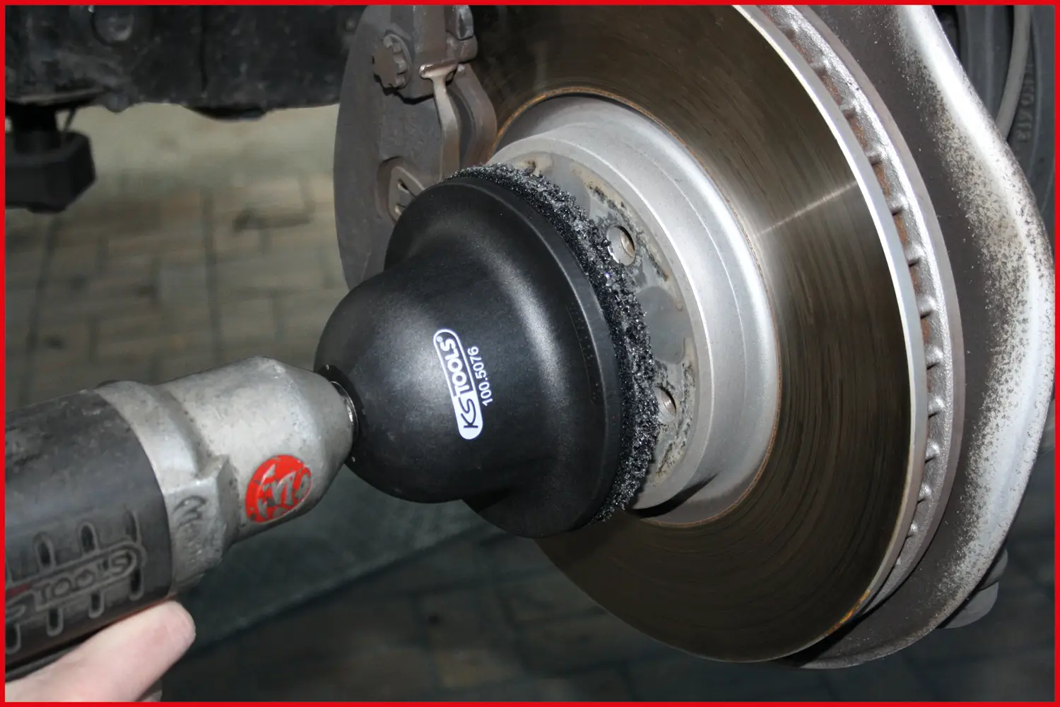 KS Tools 100.5075 Radnabenschleifer-Satz Ø 150 mm, Innen-Ø 90 mm, 2-tlg – Bild 5
