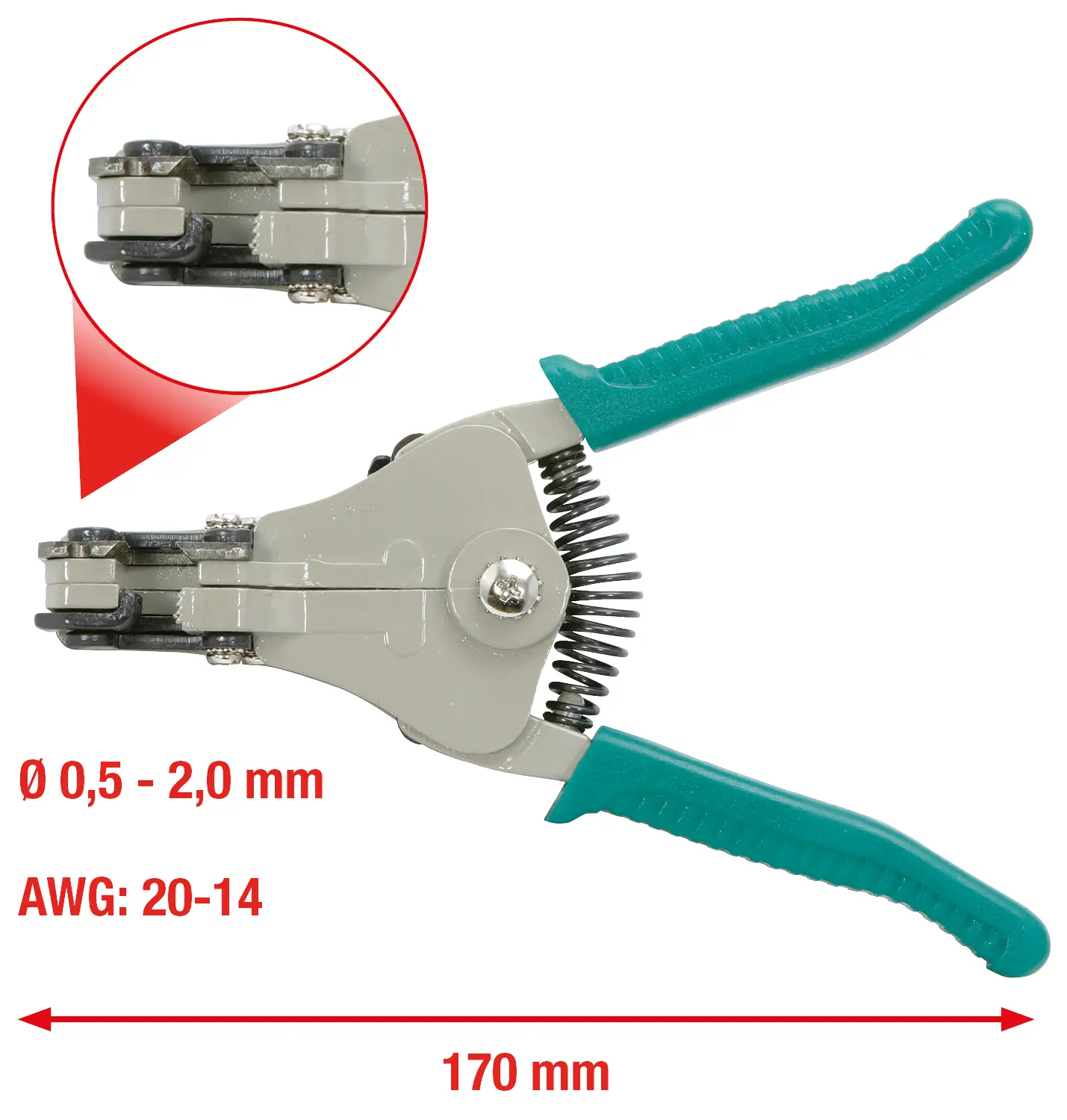 KS Tools 115.1028 Automatik-Abisolierzange, 0,5-2mm – Bild 2
