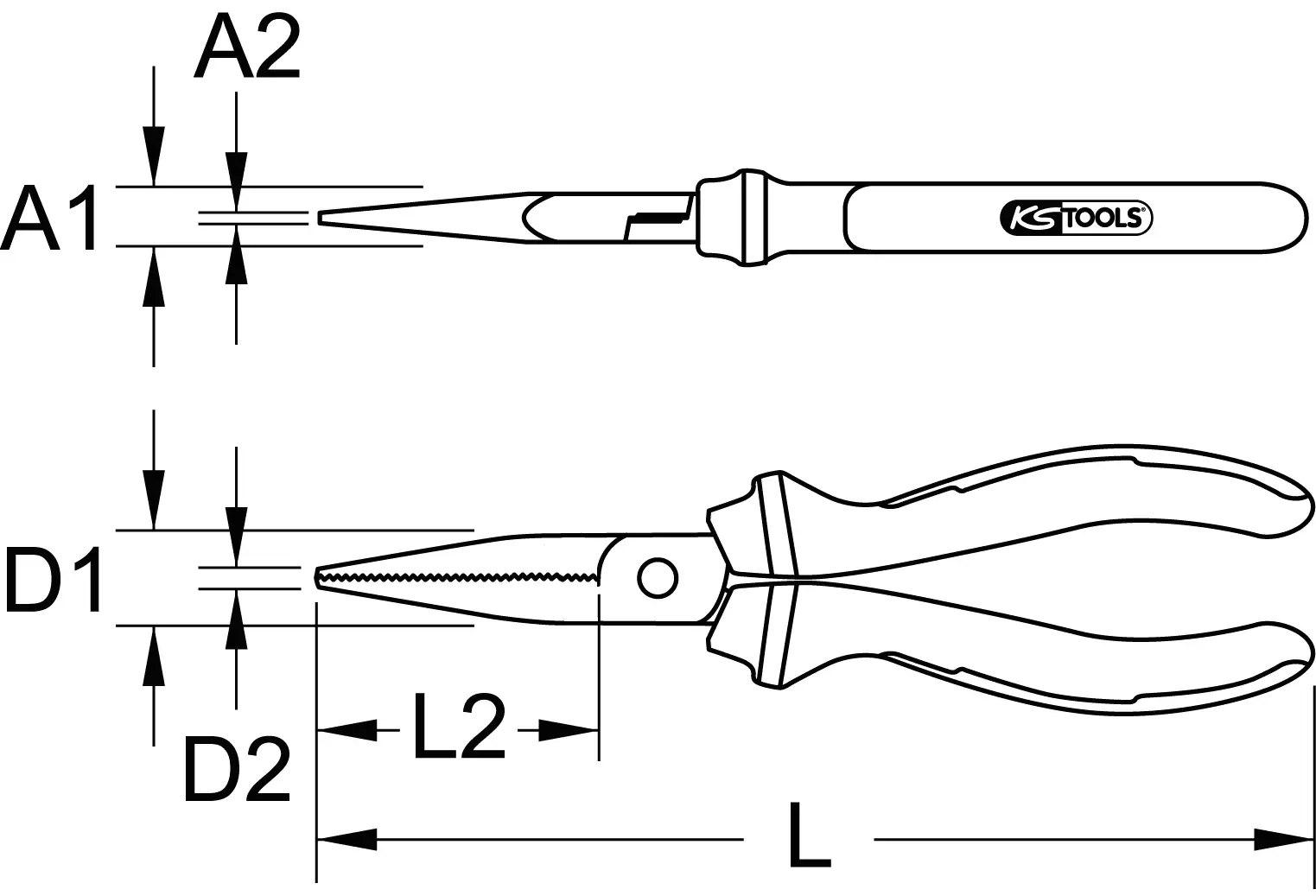 KS Tools 115.1016 ERGOTORQUE Flachzange, 160mm – Bild 4